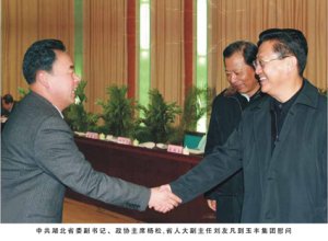 中共湖北省委副書記、政協(xié)主席楊松，省人大常委會(huì)副主任劉友凡到玉豐集團(tuán)慰